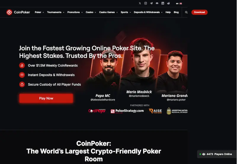 coinpoker homepage