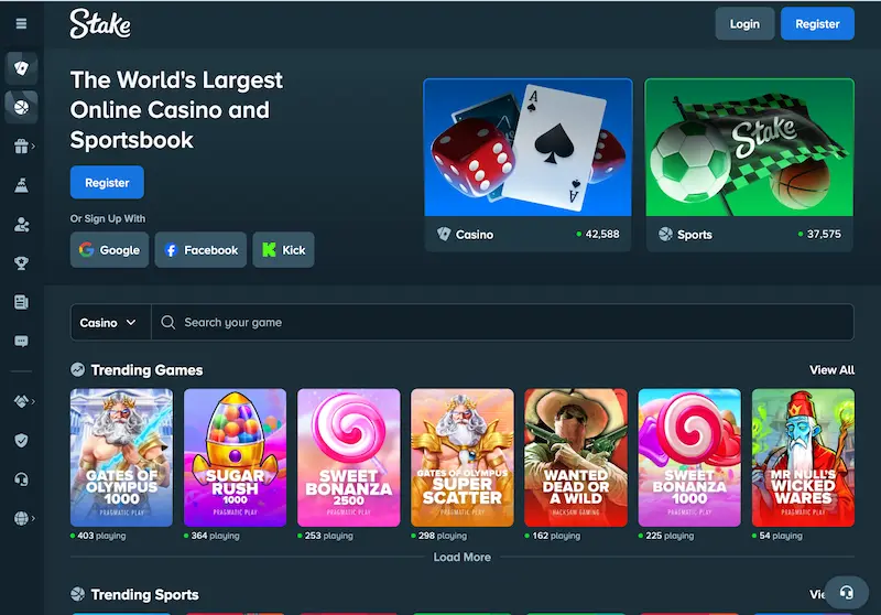 stake.us homepage